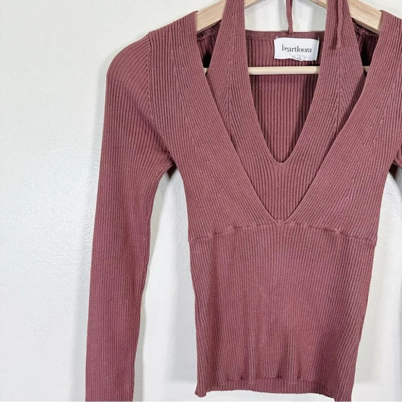 Heartloom Indra Sweater  Haltered Neck Vino Color - Picture 4 of 11
